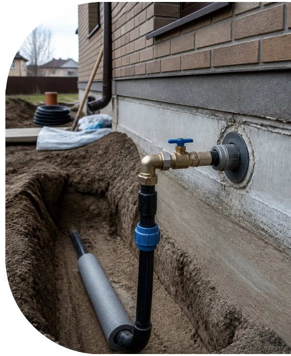 Устройство ввода водопровода в дом в Железнодорожном от 8716 р. | АПаруса-Жлз